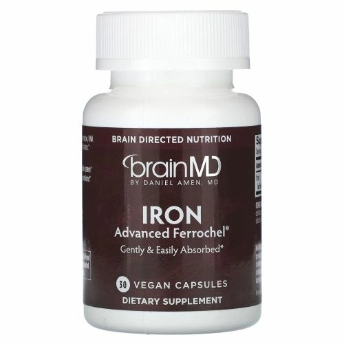 BrainMD, железо, 30 веганских капсул