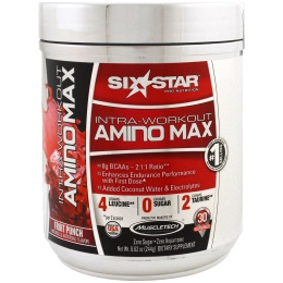 Six Star, Intra-Workout Amino Max, фруктовый пунш, 8,62 унции (244 г)