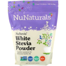 NuNaturals, NuStevia, стевия в виде белого порошка, 340 г