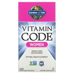 Garden of Life Vitamin Code Мультивитамины для Женщин, 120 вегетарианских капсул