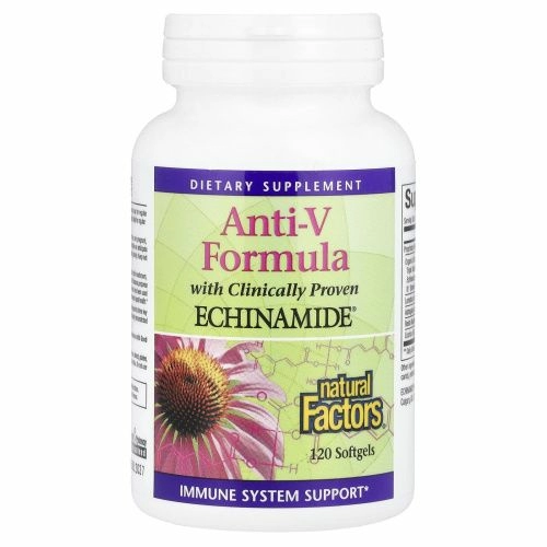 Natural Factors, Формула Anti-V с эхинамидом, 120 гелевых капсул