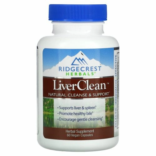 RidgeCrest Herbals, Чистая печень, 60 вегетарианских капсул