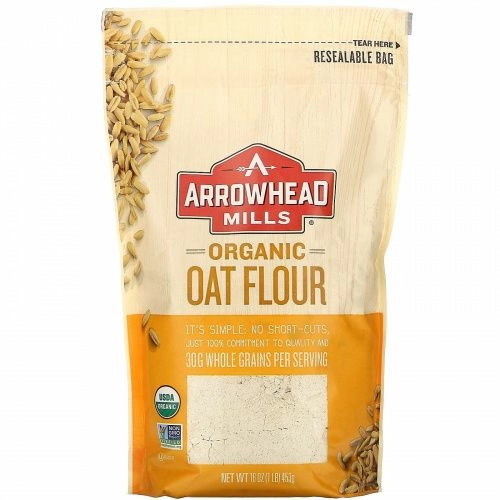 Arrowhead Mills, органическая овсяная мука, 453 г (16 унций)