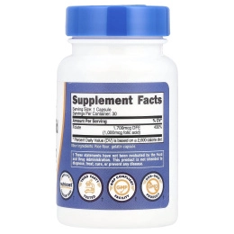 Nutricost, Фолиевая кислота, 1000 мкг, 30 капсул