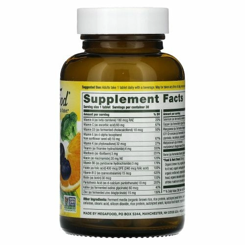 MegaFood, Men's One Daily, ежедневные витамины для мужчин, 30 таблеток