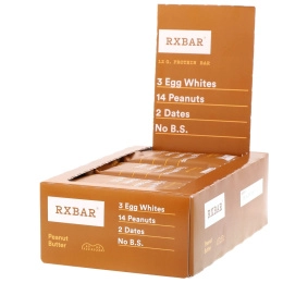 RXBAR, Протеиновые батончики, арахисовое масло, 12 батончиков, 52 г (1,83 унции) каждый