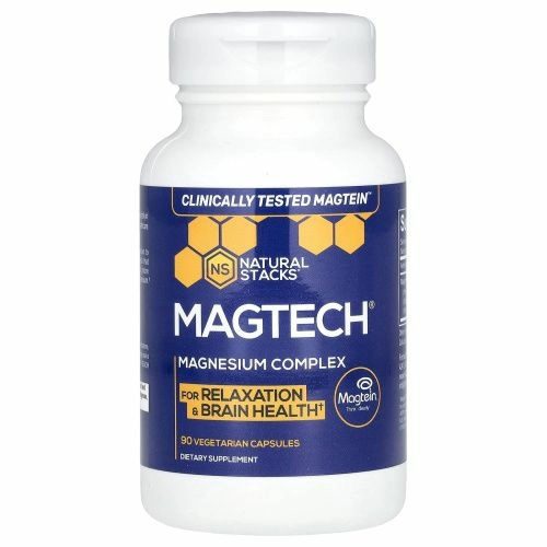 Natural Stacks, MagTech, комплекс магния, 90 растительных капсул