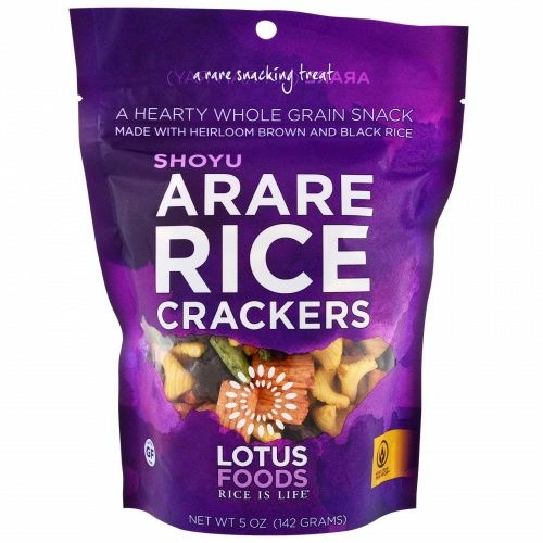 Lotus Foods, Рисовые крекеры Arare, шойю, 5 унций (142 г)