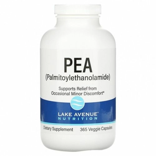 Lake Avenue Nutrition, ПЭА (пальмитоилэтаноламид), 300 мг, 365 растительных капсул