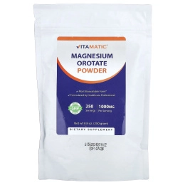Vitamatic, оротат магния в порошке, 250 г (8,8 унции)