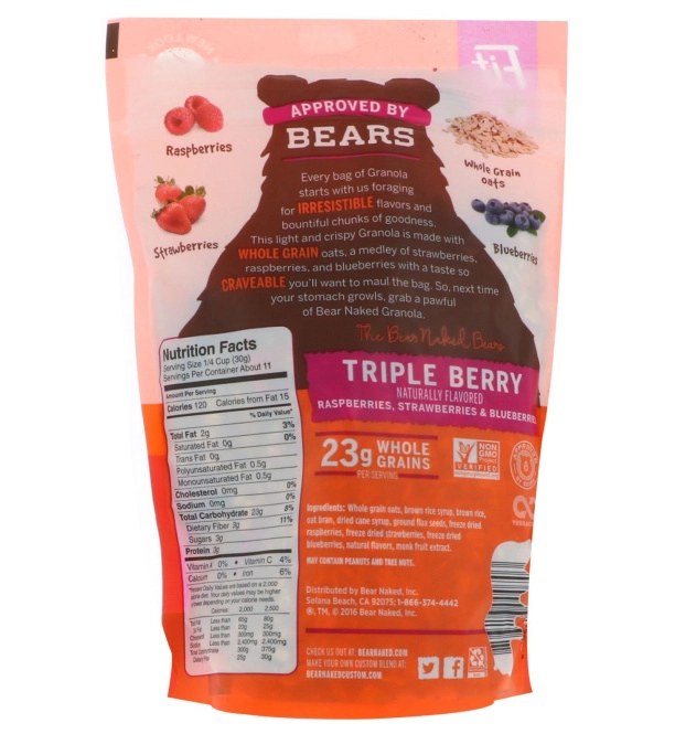 Bear Naked, Fit, Granola, Triple Berry, 12 oz (340 g)