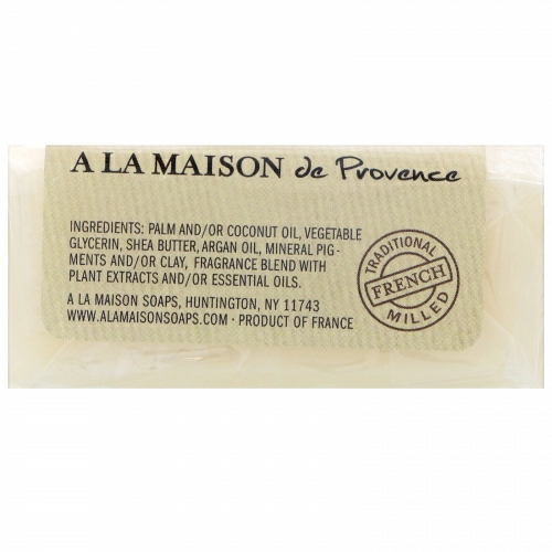 A La Maison de Provence, Кусковое мыло для рук и тела, Сладкий миндаль, 3,5 унции (100 г)