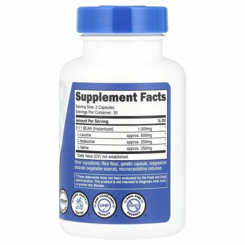 Nutricost, BCAA, 1000 мг, 60 капсул (500 мг на капсулу)