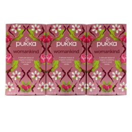 Pukka Herbs, Womankind, без кофеина, 3 пакета, по 20 пакетиков-саше с травяным чаем каждый