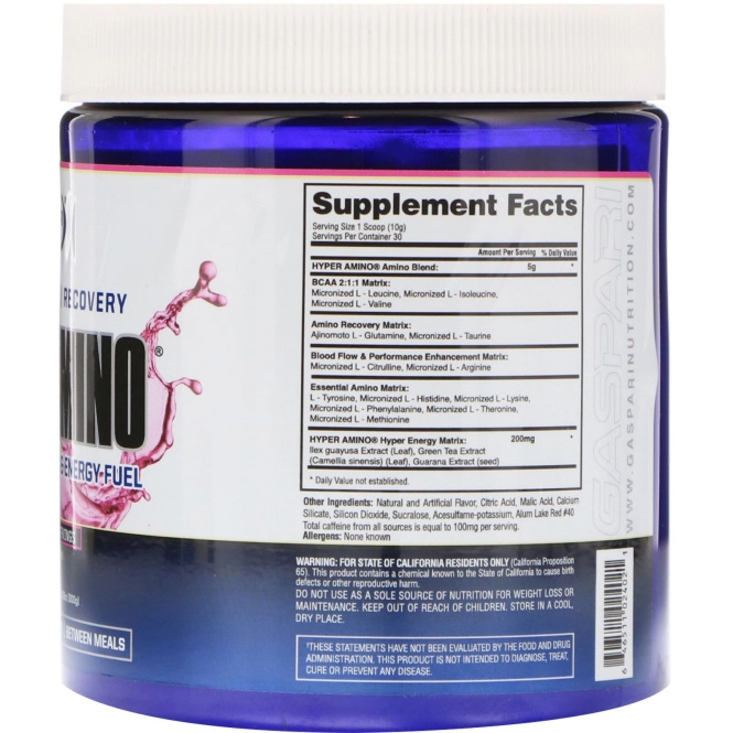 Gaspari Nutrition, Hyper Amino, Pink Lemonade, 10.58 oz (300 g)