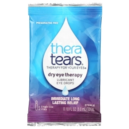 TheraTears, Dry Eye Therapy, глазные капли со смазкой, 30 стерильных одноразовых флаконов