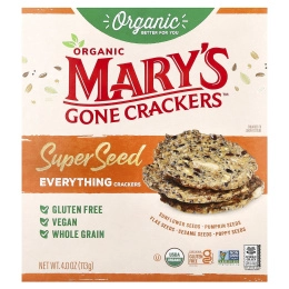 Mary's Gone Crackers, органические крекеры из суперсемена, Everyone 113 г (4 унции)
