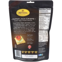 Sonoma Creamery, Чипсы Pepper Jack, Пеппер Джек, 2,25 унции (63,78 г)