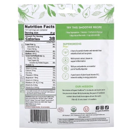 Organic Traditions, суперзелень, груша, 100 г (3,5 унции)