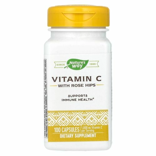 Nature's Way, витамин C с шиповником, 100 капсул