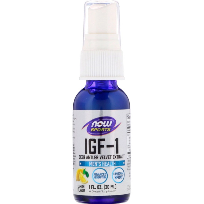 Now Foods, IGF-1, Deer Antler Velvet Extract, Lemon Flavor, 1 fl oz (30 ml)
