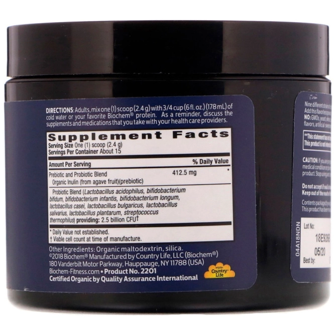 Biochem, Probiotic 9 Enhancer с пребиотиком, 1,26 унц. (36 г)