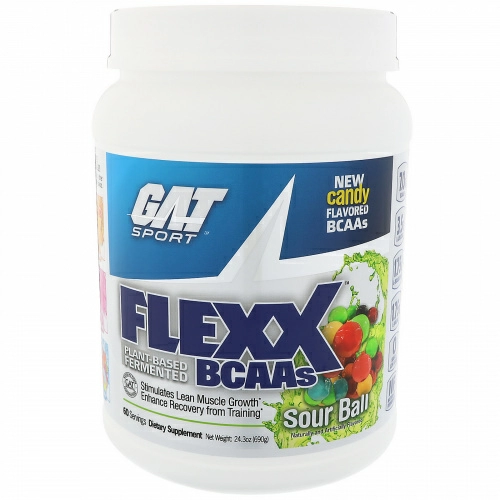 GAT, Аминоксилоты с разветвленной цепью Flexx, горький шарик, 690 г