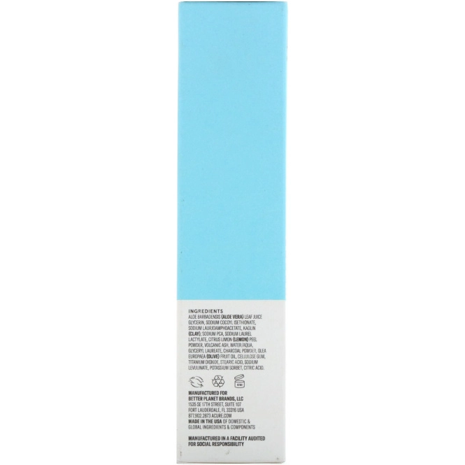 Acure, Невероятное очищение, очищающая глина с активированным углем и лимоном, 4 ж. унц. (118 мл)