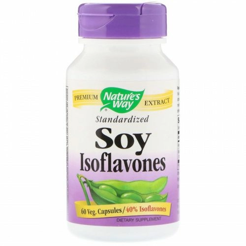 Nature's Way, Изофлавоны сои, стандартизированные, 60 растительных капсул