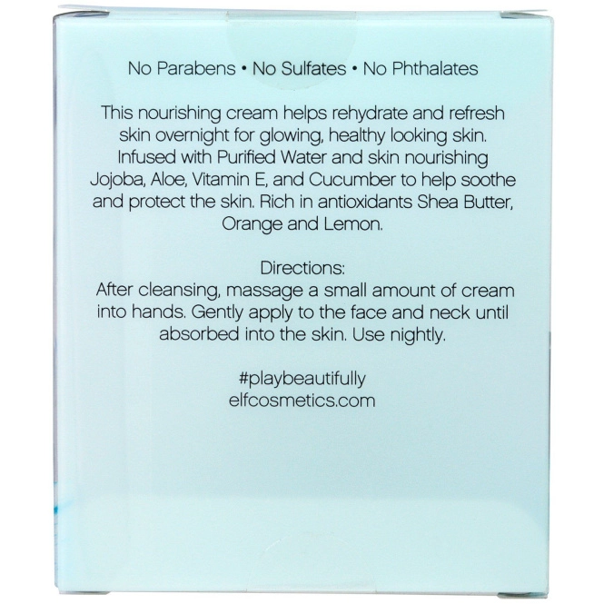 E.L.F. Cosmetics, Питательный ночной крем, 1,76 унции (50 г)