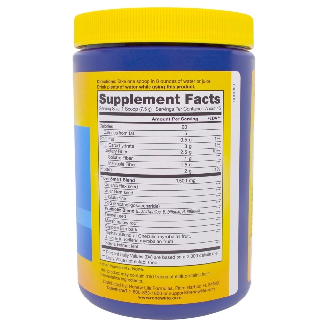 Renew Life, Пищевая добавка FiberSmart, 12 унций (340 г)