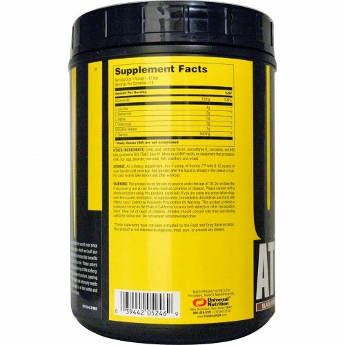 Animal, Atomic 7, добавка для повышения производительности с BCAA, черемуха, 2,2 фунта (1 кг)