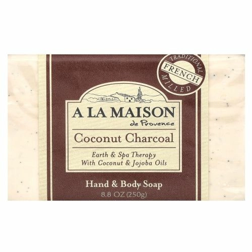A La Maison de Provence, Кусоковое мыло для рук и тела, кокосовый уголь, 8,8 унц. (250 г)