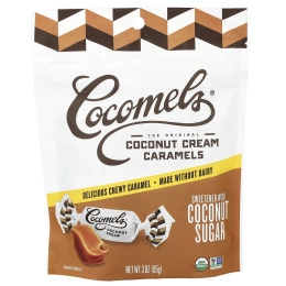 Cocomels, Coconut Cream Caramels, кокосовый сахар, 85 г (3 унции)