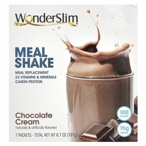 WonderSlim, коктейль, шоколадный крем, 7 пакетиков по 27 г