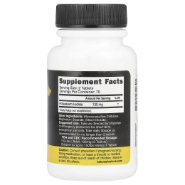 Nature's Fusions, Nutri, йодид калия в таблетках, 130 мг, 140 таблеток (65 мг в каждой таблетке)