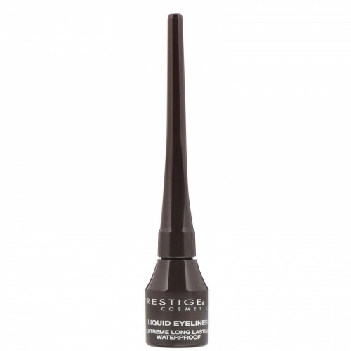 Prestige Cosmetics, Жидкая подводка для глаз, водостойкая, черная/коричневая 0,1 унции (3 мл)