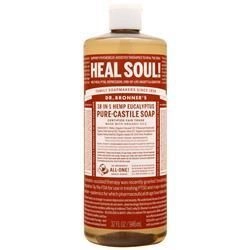 Dr. Bronner's, Чистое Кастильское мыло Эвкалипт 32 жидких унции