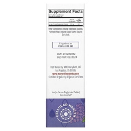 MaryRuth's, Органические жидкие капли с железом для малышей, для детей от 1 до 3 лет, с виноградом, 60 мл (2 жидк. унц.)