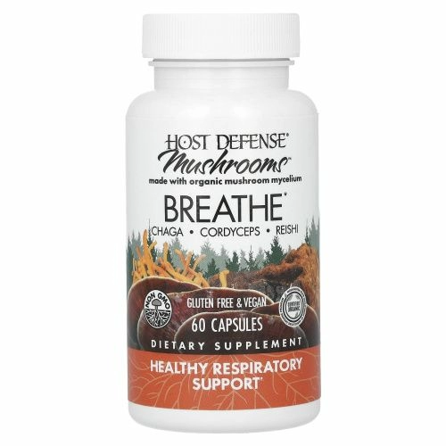 Fungi Perfecti, Breathe, 60 растительных капсул