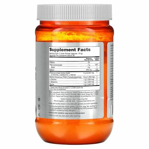 Now Foods, Спортивная добавка, аминокислота с разветвлённой цепью (BCAA) 6, натуральный виноградный ароматизатор, 21,16 унции (600 г)
