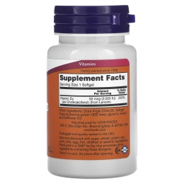 NOW Vitamin D-3 2000 IU, 120 мягких таблеток