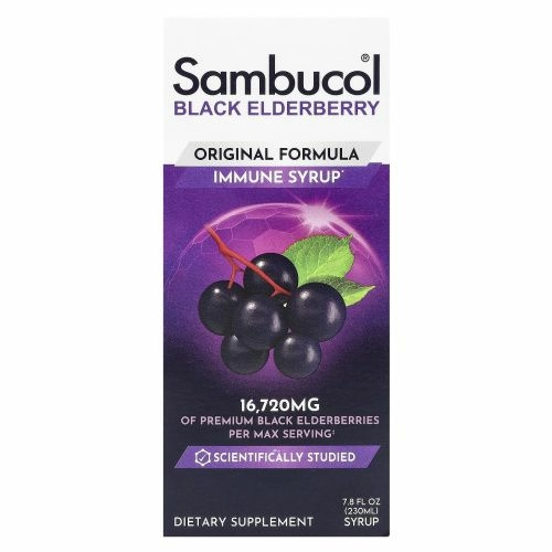 Sambucol Черная бузина, поддержка иммунной системы, для детей, сироп, 120 мл