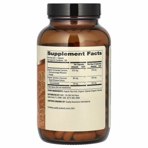 Dr. Mercola, Ферментированная куркума, 180 капсул