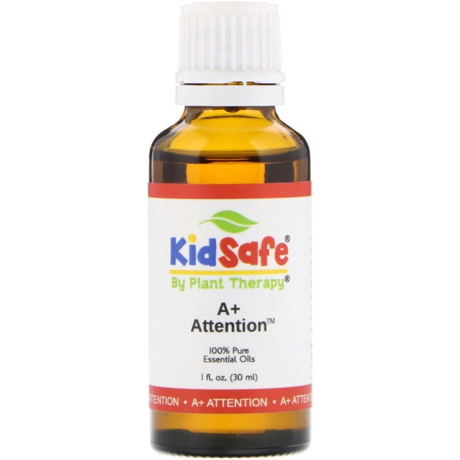 Plant Therapy, KidSafe, 100% чистые эфирные масла, A+ Attention, 1 ж. унц. (30 мл)
