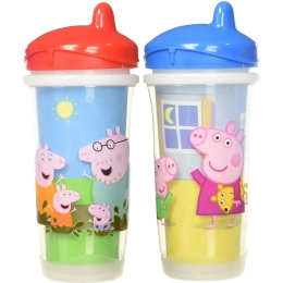 Playtex Baby, Sipsters, свинка Пеппа, от 12 месяцев, 2 чашки, по 9 унц. (266 мл) каждая