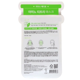 Leaders, Mediu, маска с аминокислотами и маслом чайного дерева, 1 маска, 25 мл