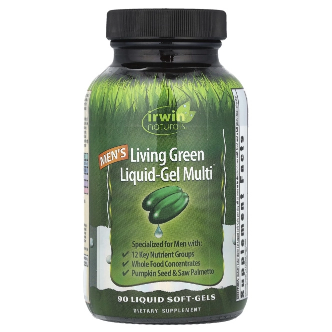 Irwin Naturals, Гель Living Green Liquid Multi, 90 жидких капсул