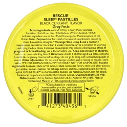 Bach, Rescue Sleep®, пастилки из черной смородины, 35 шт., 50 г (1,7 унции)