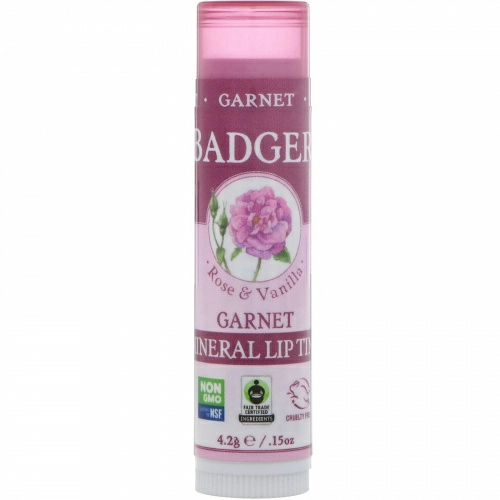 Badger Company, Минеральный бальзам для губ, Гранат, .15 унц. (4,2 г)